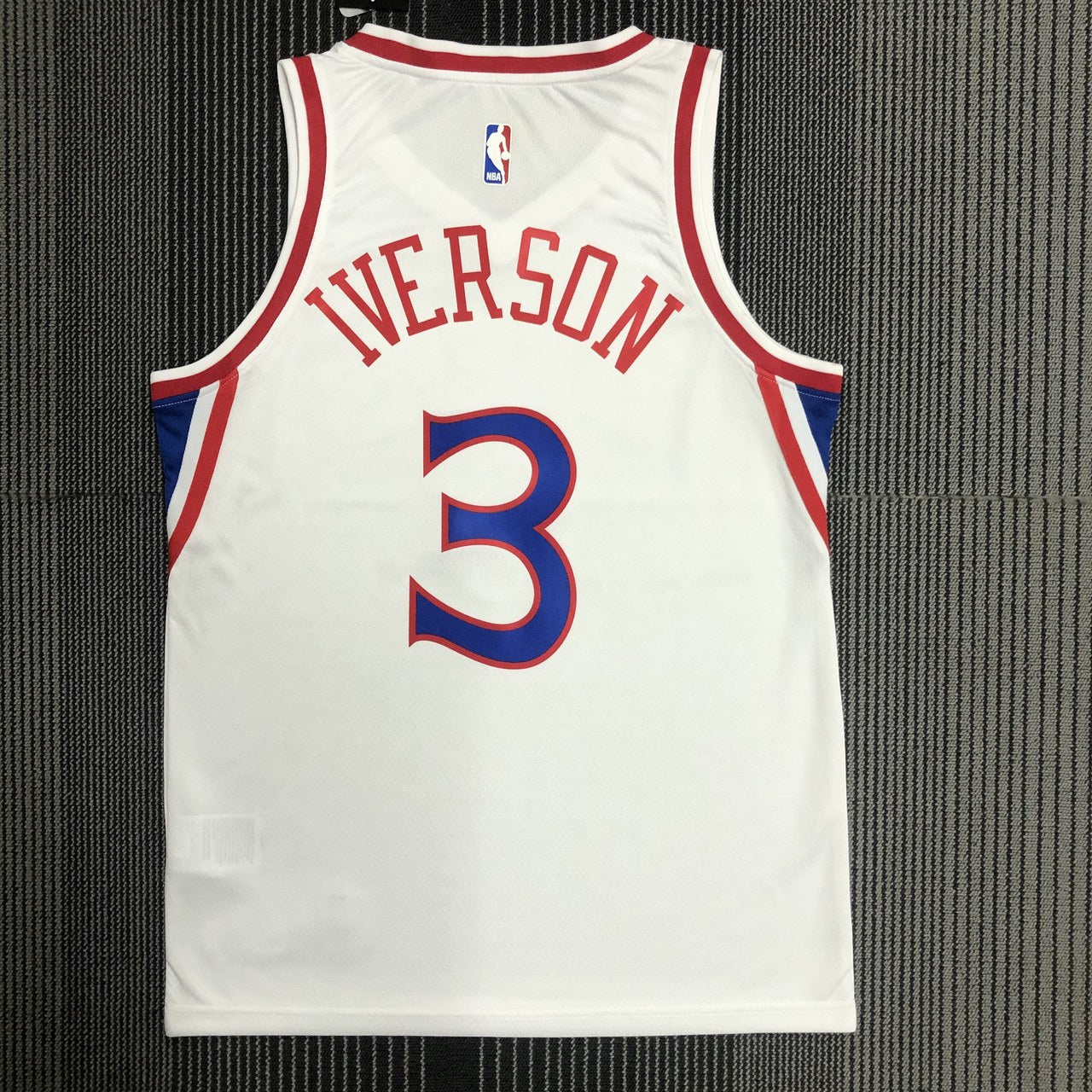 Philadelphia 76Ers Retro White #3 IVERSON NBA Season Jerseys