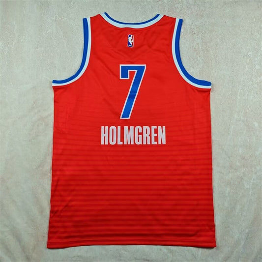 Oklahoma City Thunder Orange #7 HOLMGREN NBA Jerseys
