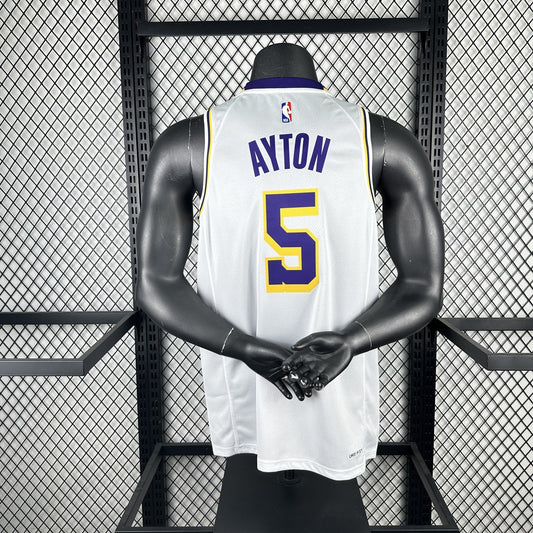 Los Angeles Lakers White #5 AYTON NBA Jerseys 2023