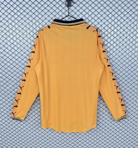 Retro Wolves Home Long Sleeve Fans Football Jersey 1998/1999