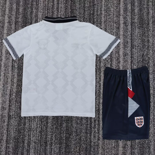 Retro England Home Kids Football Jersey 1990