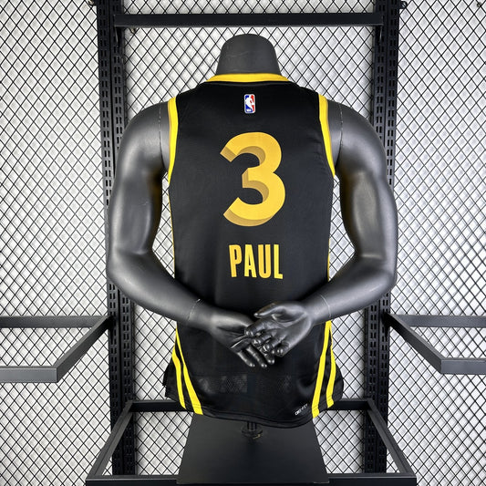 Golden State Warriors BLACK City Edition #3 PAUL NBA Season Jerseys 2024