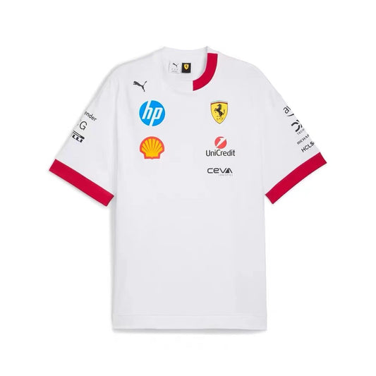 F1 Ferrari Round Neck Short Sleeve Racing Suit 2025