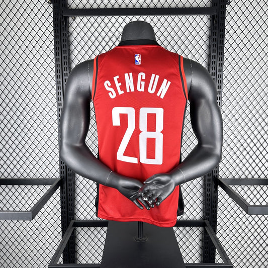 Houston Rockets Away Red #28 SENGUN NBA Season Jerseys 2023