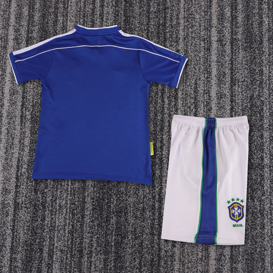 Retro Brazil Away Kids Football Jersey 1998