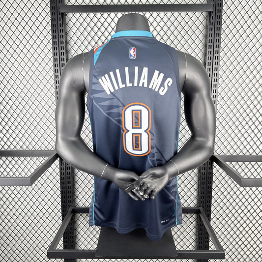 Oklahoma City Thunder Grey #8 WILLIAMS NBA Season Jerseys 2026