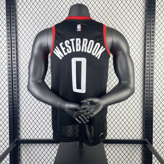 Houston Rockets Black #0 WESTBROOK NBA Season Jerseys 2024
