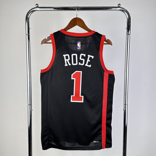 Chicago Bulls Black City Edition #1 ROSE NBA Season Jerseys 2024