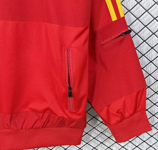 Retro Spain Windbreaker Red Football Jersey 2010