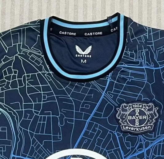 Bayer Leverkusen City Map Version Fans Football Jersey 2023/2024