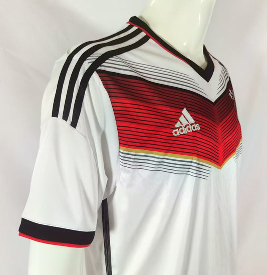 Retro Germany Home Fans 4 Star Football Jersey 2014