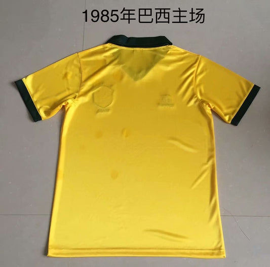 Retro Brazil Home Football Jersey 1985