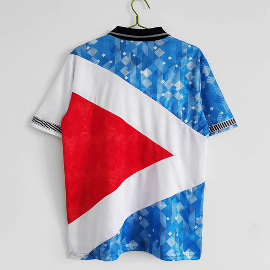 Retro England Tricolor Football Jersey 1990