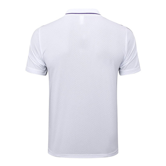 Real Madrid Polo Retro Fans White Stripe Inkjet Football Jersey 2025/2026