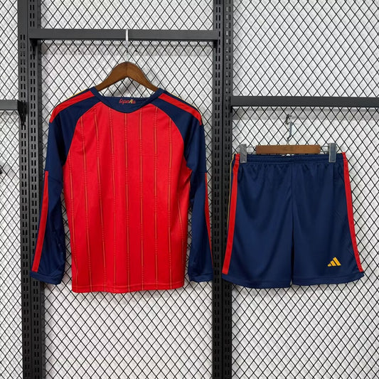 Spain Home Long Kids Fans Football Jersey 2026/2027