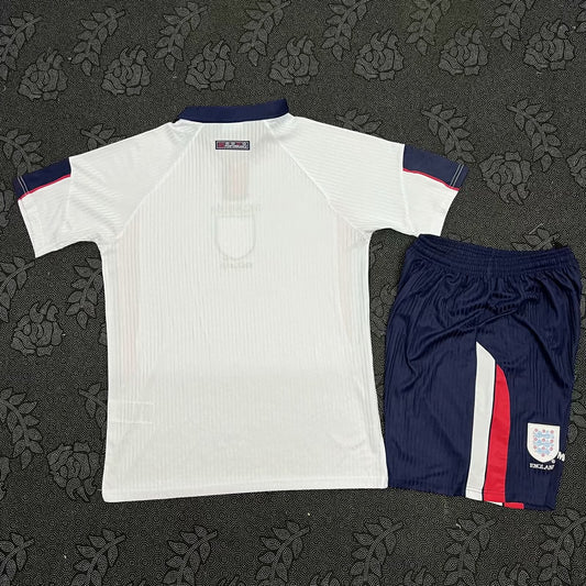 Retro England Home Kits Suit Football Jersey 1998