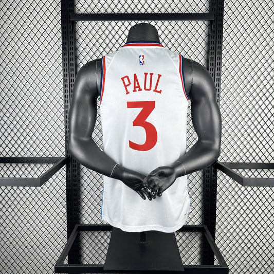 Los Angeles Clippers #3 PAUL White NBA Jerseys 2025