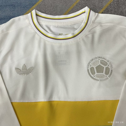 Colombia 100Th Anniversary Long Sleeve Fans Football Jersey 2024/2025