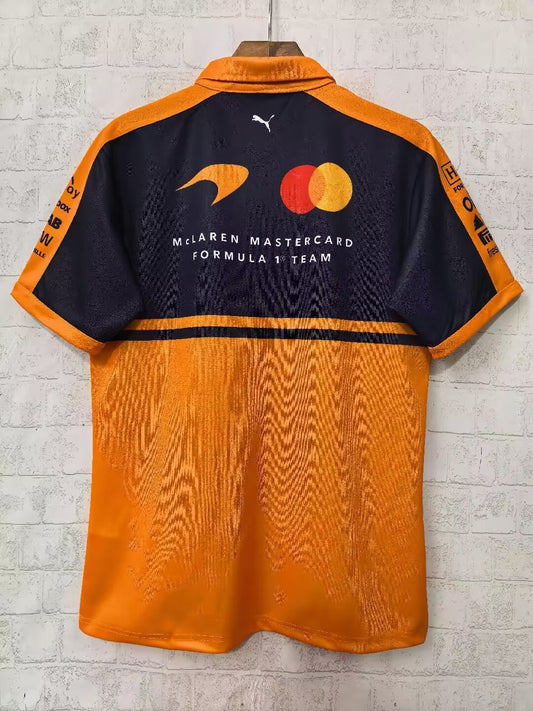 F1 McLaren Orange Polo Short Sleeve Racing Suit 2026