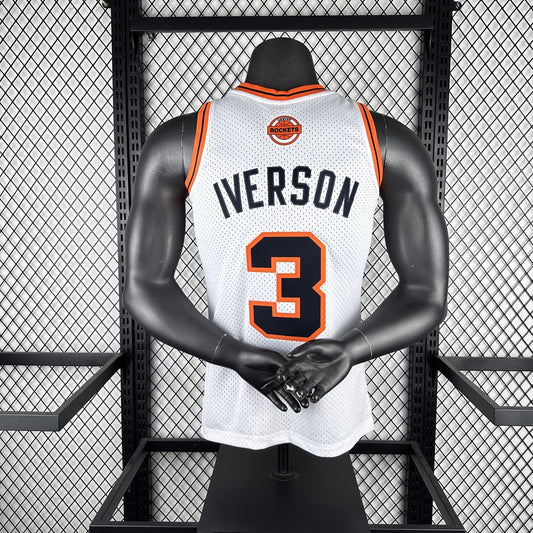 Denver Nuggets Retro White #3 IVERSON NBA Season Jerseys 2006/2007