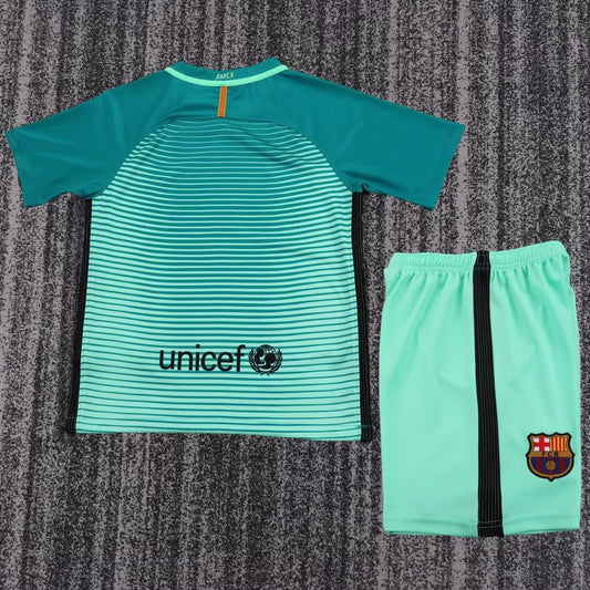 Retro Barcelona Away Kids Football Jersey 2016/2017