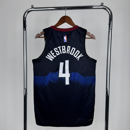 Denver Nuggets Black City Edition #4 WESTBROOK NBA Season Jerseys 2024