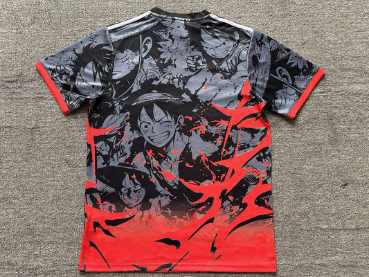 Japan Special Edition Grey Red Monkey D Luffy Fans Football Jersey 2025/2026