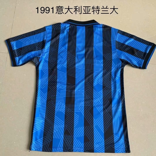 Retro Atalanta Home Fans Football Jersey 1991