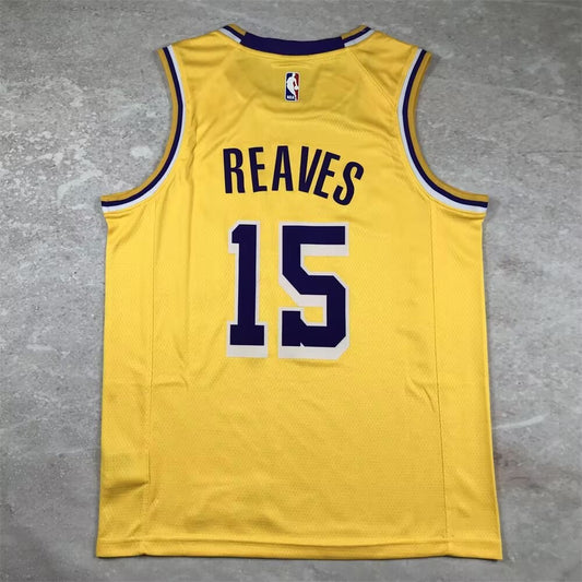 Los Angeles Lakers Kids Yollow #15 REAVES NBA Jerseys