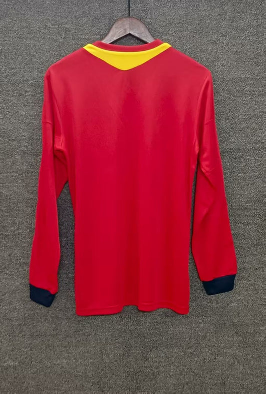 Retro Spain Home Long Red Football Jersey 2013