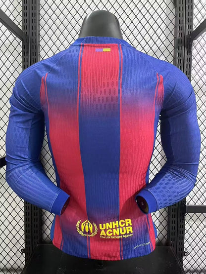 Barcelona Home Long Sleeve Player Football Jersey 2025/2026