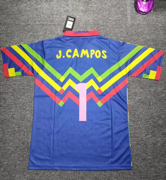 Retro Mexico Goalkeeper #1 J.campos Football Jersey 1998