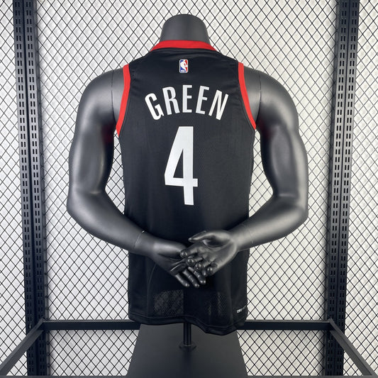 Houston Rockets Black #4 GREEN NBA Season Jerseys 2024