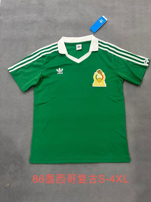 Retro Mexico Home #9 Football Jersey 1986
