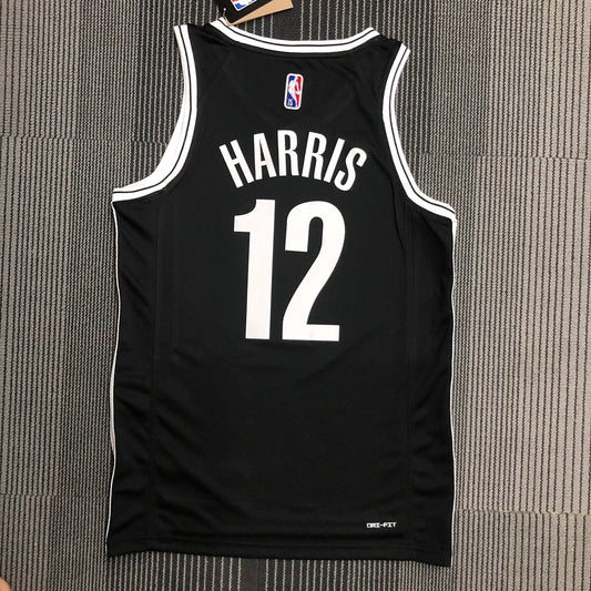 Brooklyn Nets Black #12 HARRIS NBA Season Jerseys 75 Year