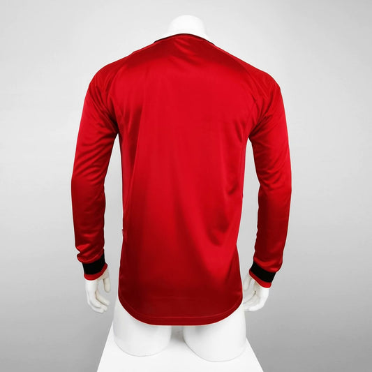 Retro Manchester United Home Long Sleeve Champions League Football Jersey 1999/2000