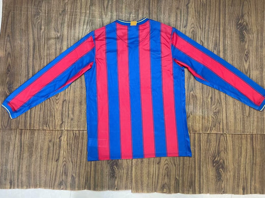 Retro Barcelona Home Long Sleeve Football Jersey 2009/2010