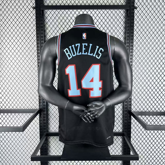 Chicago Bulls Black #14 BUZELIS NBA Season Jerseys 2026