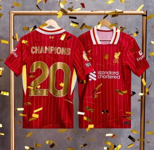 Liverpool Home Fans Or Player 20 Champion Football Jersey 2024/2025