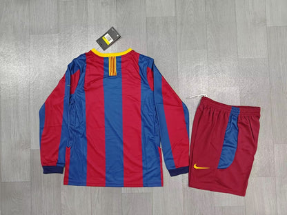 Retro Barcelona Home Long Kids Football Jersey 2010/2011