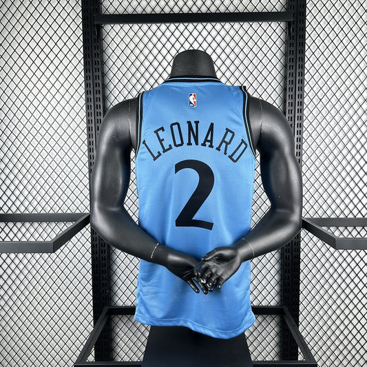 Los Angeles Clippers City Edition #2 LEONARD Blue NBA Jerseys 2025