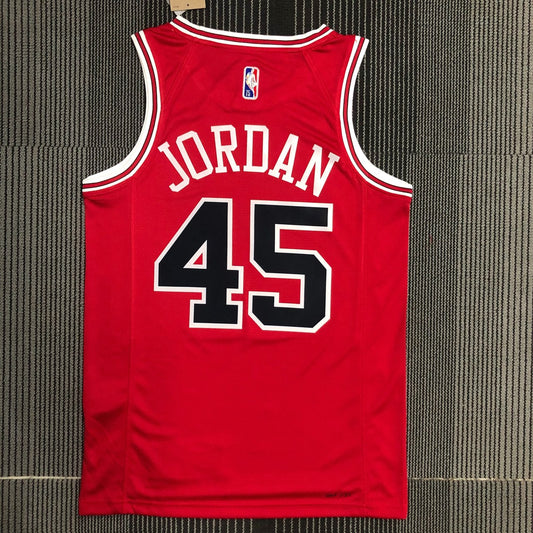 Chicago Bulls Red #45 JORDAN NBA Season Jerseys 75 Year