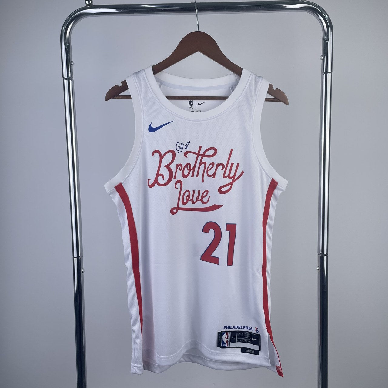 Philadelphia 76Ers City Edition White #21 EMBIID NBA Season Jerseys 2023