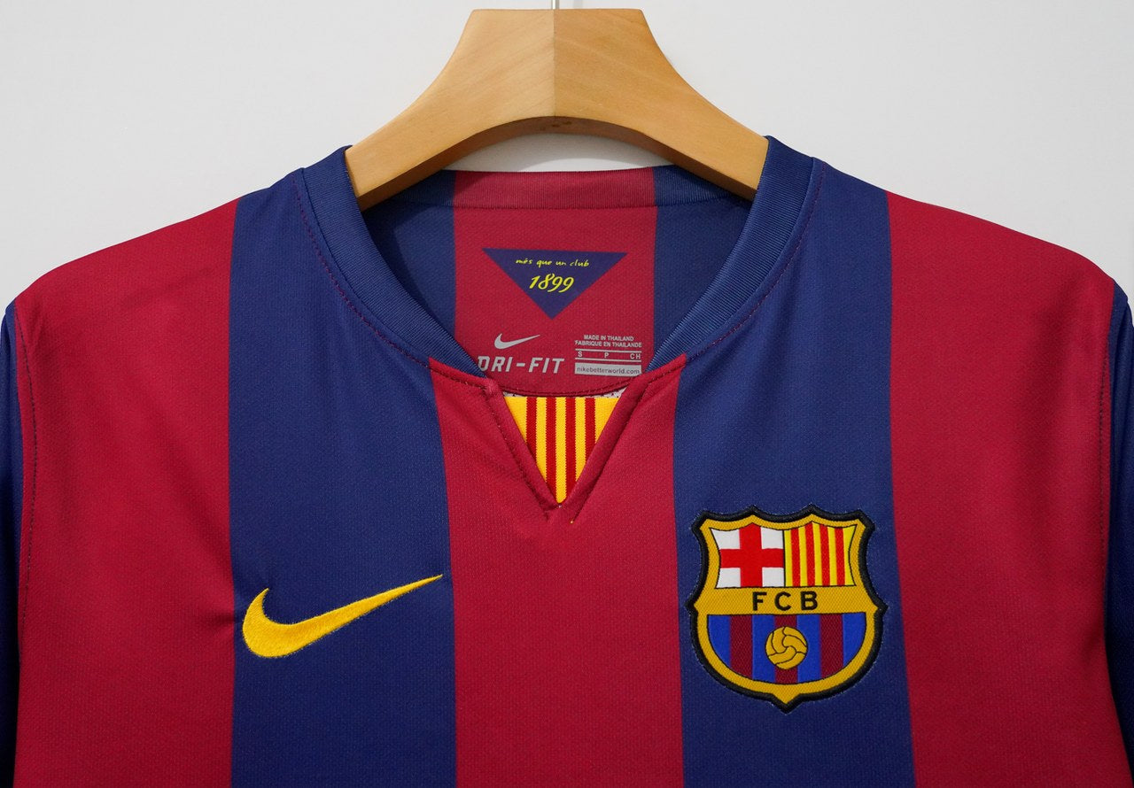 Retro Barcelona Long Home Football Jersey 2014/2015