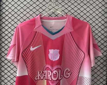 Barcelona Pink KAROLG Special Edition Fans Football Jersey 2025/2026 (广告版)