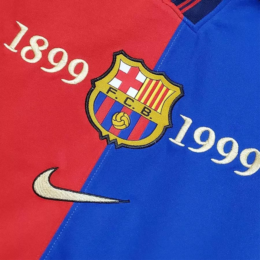 Retro Barcelona 100Th Anniversary Version Home Football Jersey