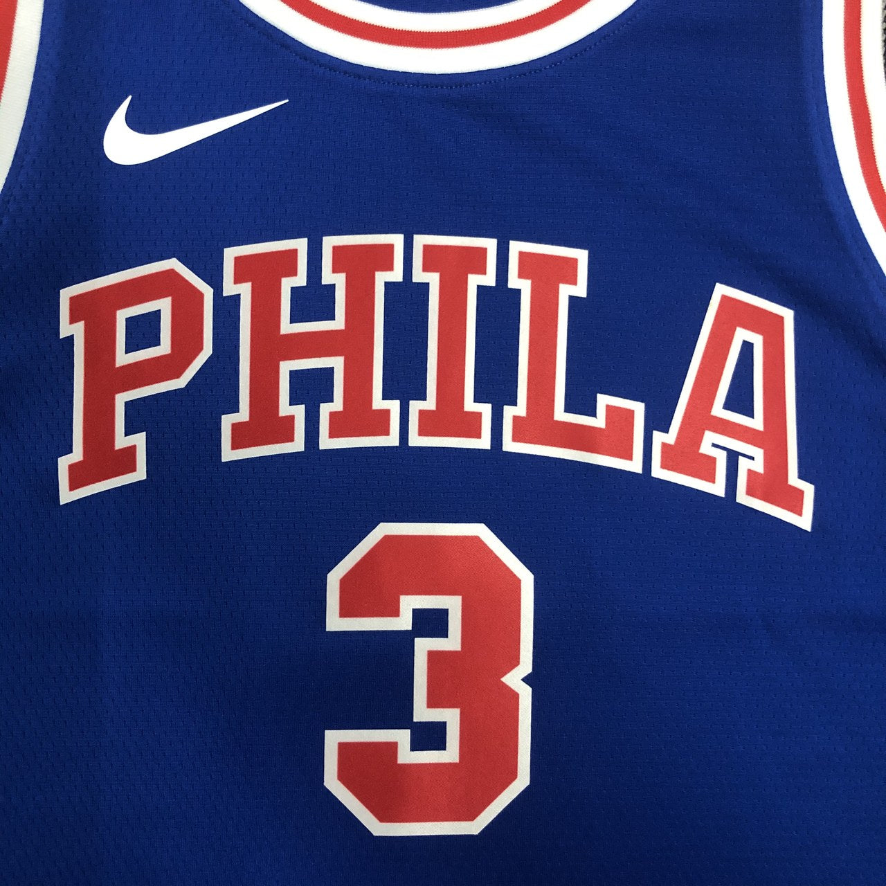 Philadelphia 76Ers Retro Blue #3 IVERSON NBA Season Jerseys