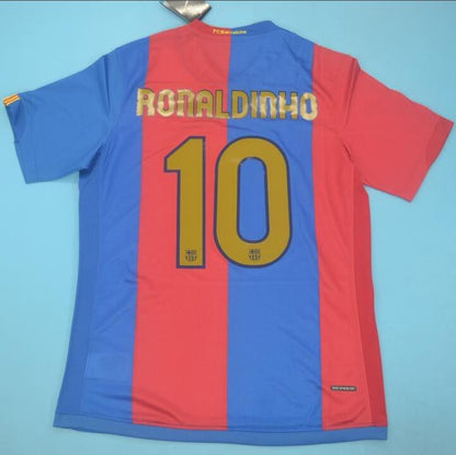 Retro Barcelona Long Home Football Jersey 2006/2007