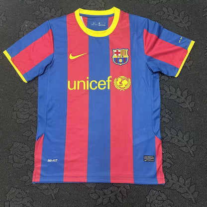 Retro Barcelona Home Kits Suit Football Jersey 2010/2011