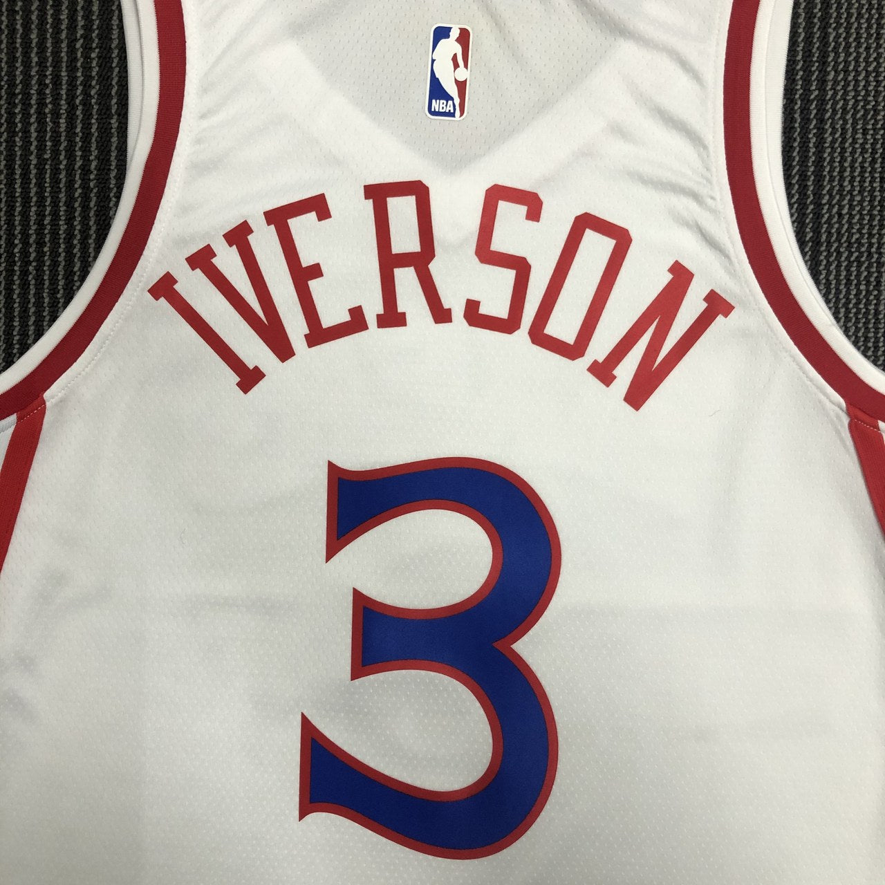 Philadelphia 76Ers Retro White #3 IVERSON NBA Season Jerseys